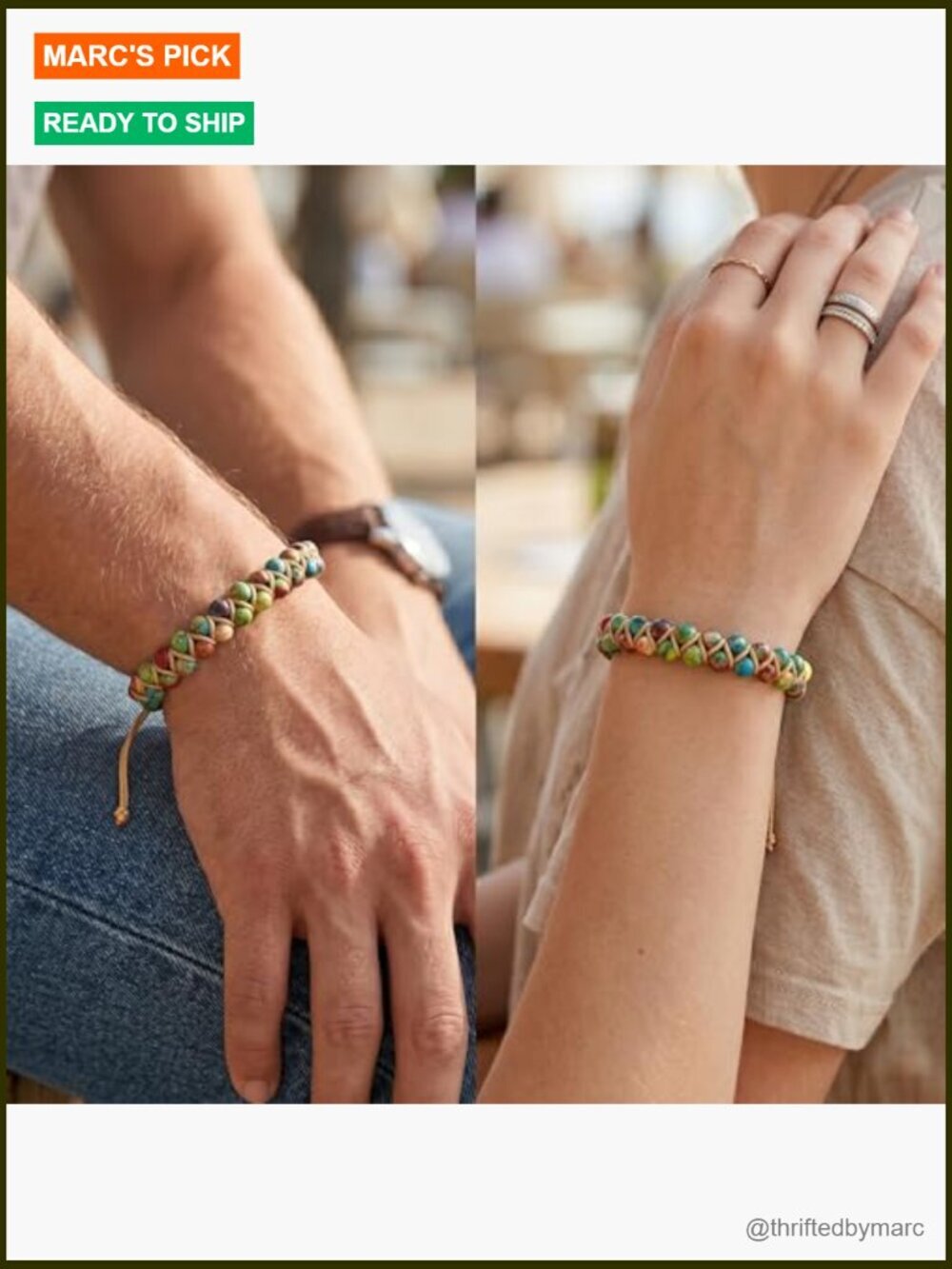 Handmade Natural Jasper Chakra Healing Bracelet - Picture 4 of 7